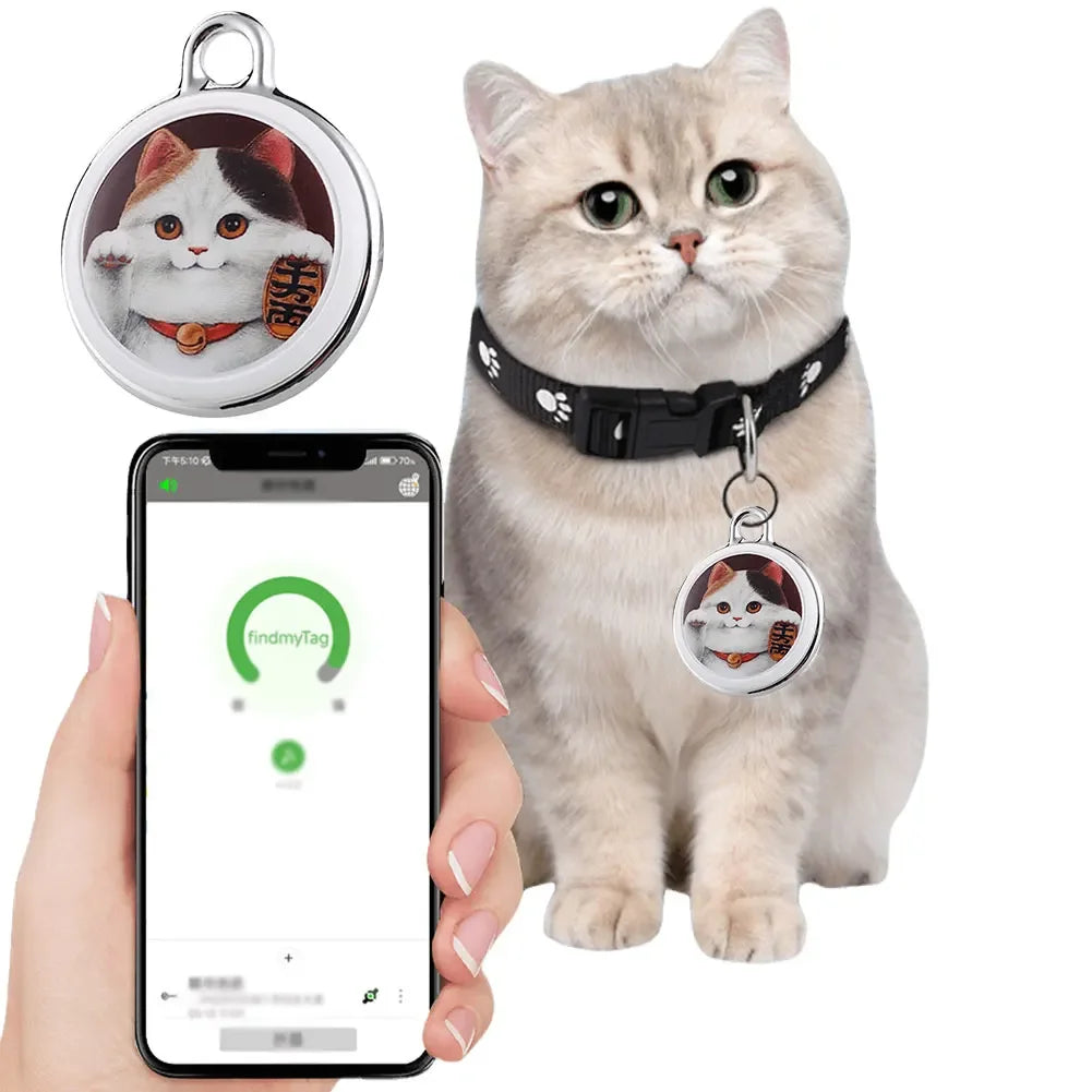 Pet Anti-Lost GPS Tracker Bluetooth-Compatible Smart Wearable Waterproof Locator Real-Time Tracking Dog Cat Collar Find Device