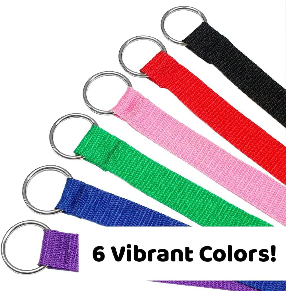 Slip Lead Dog Leash 12 Pack, 4' X 1/2" - Universal Dog Leash with Metal O Ring - Machine Washable for Groomers, Shelters, Rescues, Vets, or Doggy Daycares
