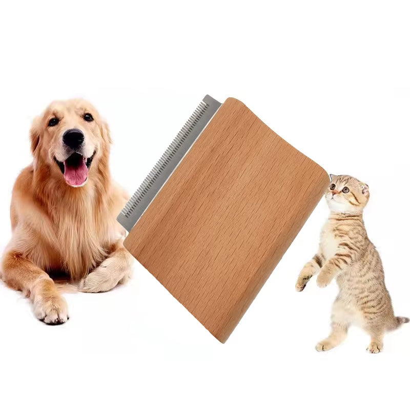 Wood Grooming Dog Brush Deshedding Professional Pet Wooden Ergonomic Design Horse Brush Pet Hair Removal Comb Pet Manufacturer