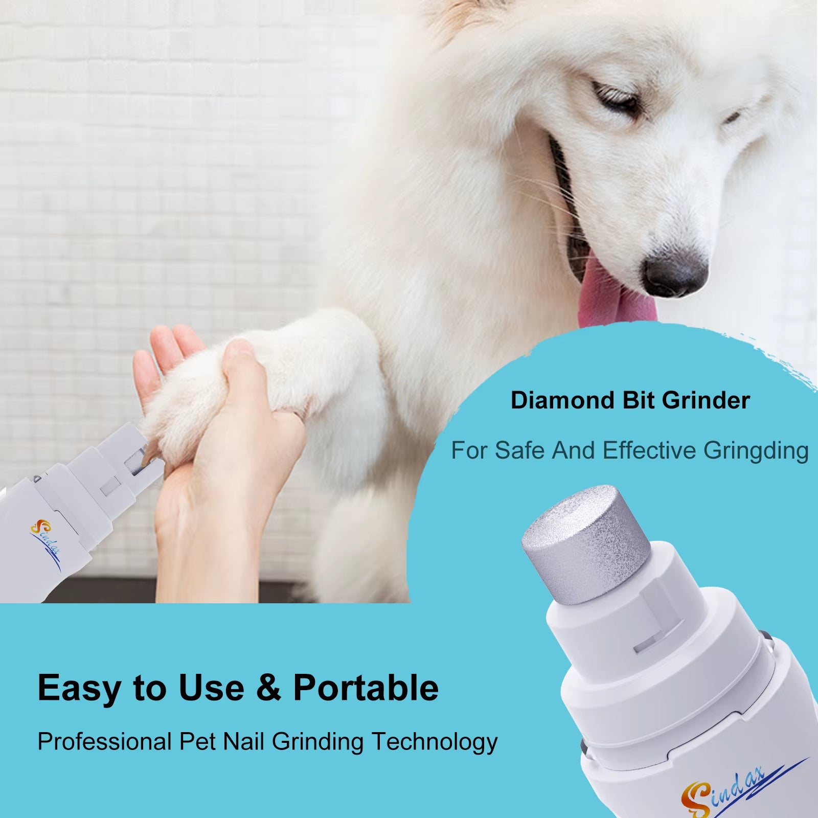 Dog Nail Grinder USB Rechargeable Electric Pet Claw Grinder & Trimmer Painless Lime for Dog Pets Nail File Гриндер Для Собак