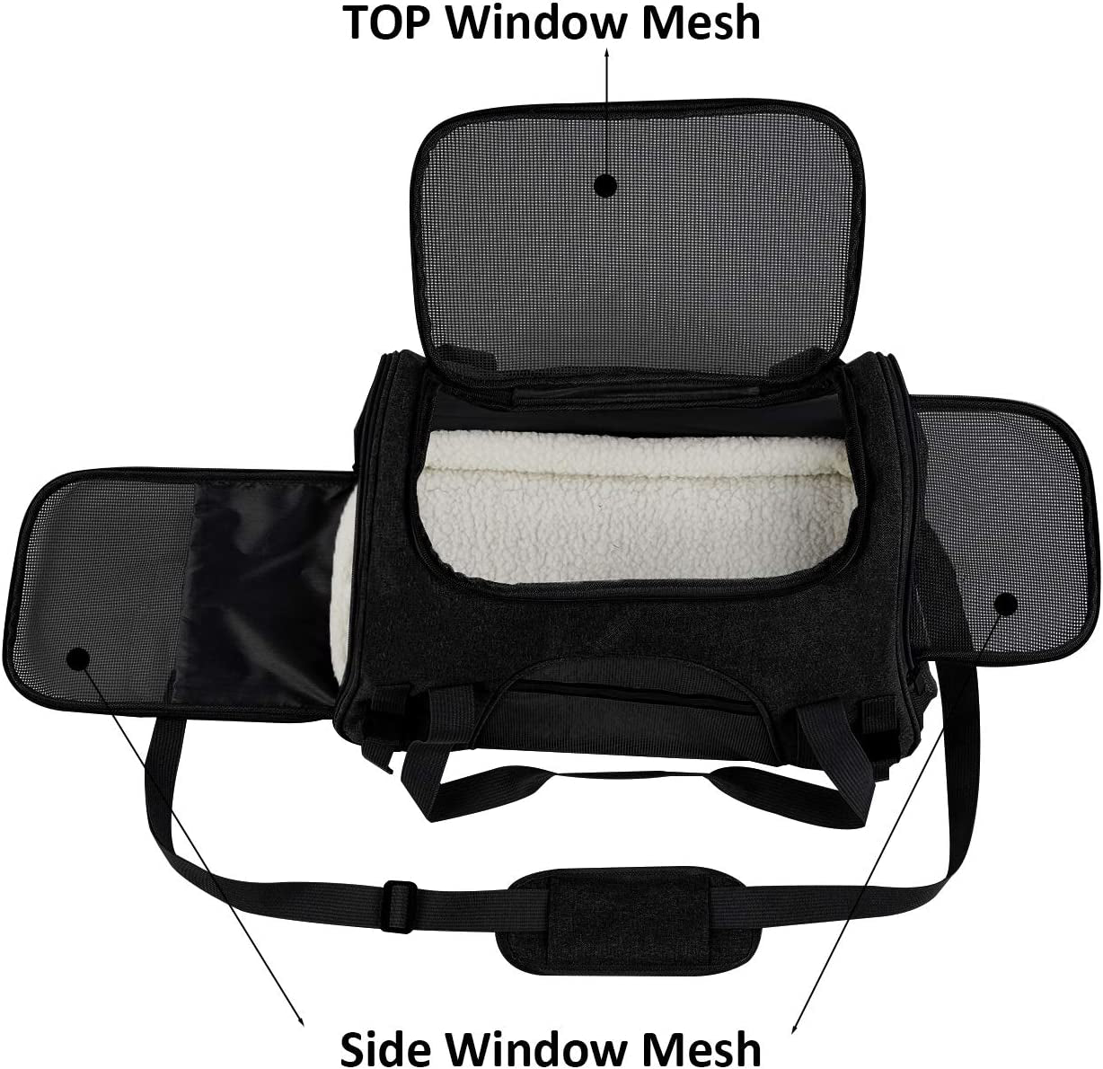 Cat Carrier Dog Carrier for Medium Dogs Dog Travel Crate Soft Slided Collapsible Pet Travel Carrier, Large (20.5" W X 13.5" H X 10" D)