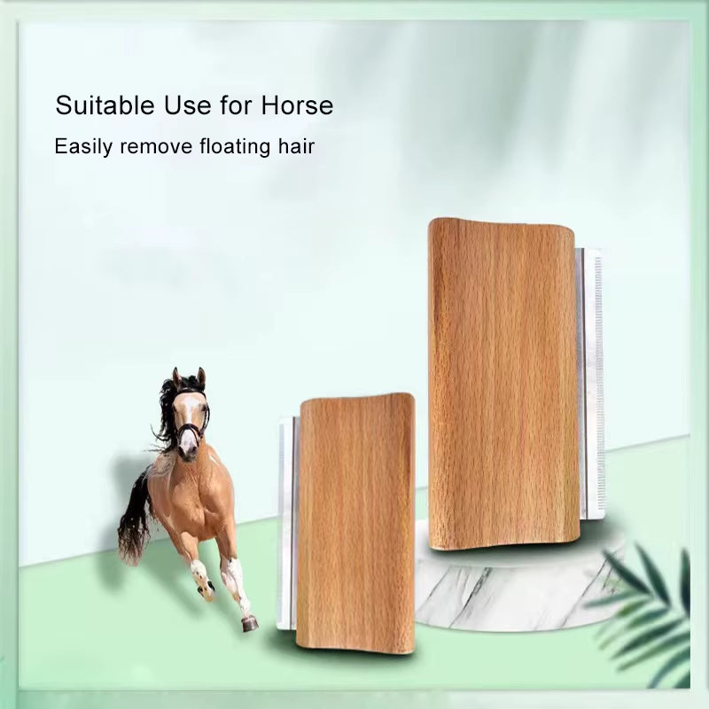 Wood Grooming Dog Brush Deshedding Professional Pet Wooden Ergonomic Design Horse Brush Pet Hair Removal Comb Pet Manufacturer