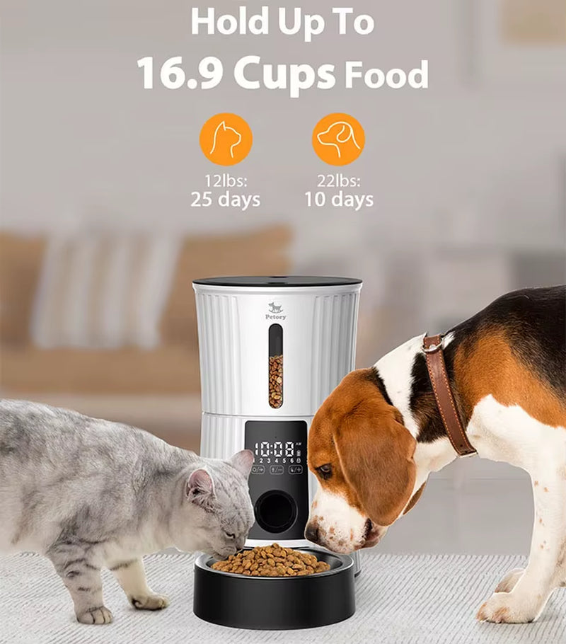 Best Selling Smart Pet Feeder Automatic Cat with Stainless Steel Slow Feeder Dog Bowl 4L for Cats and Dogs Timing Feeder