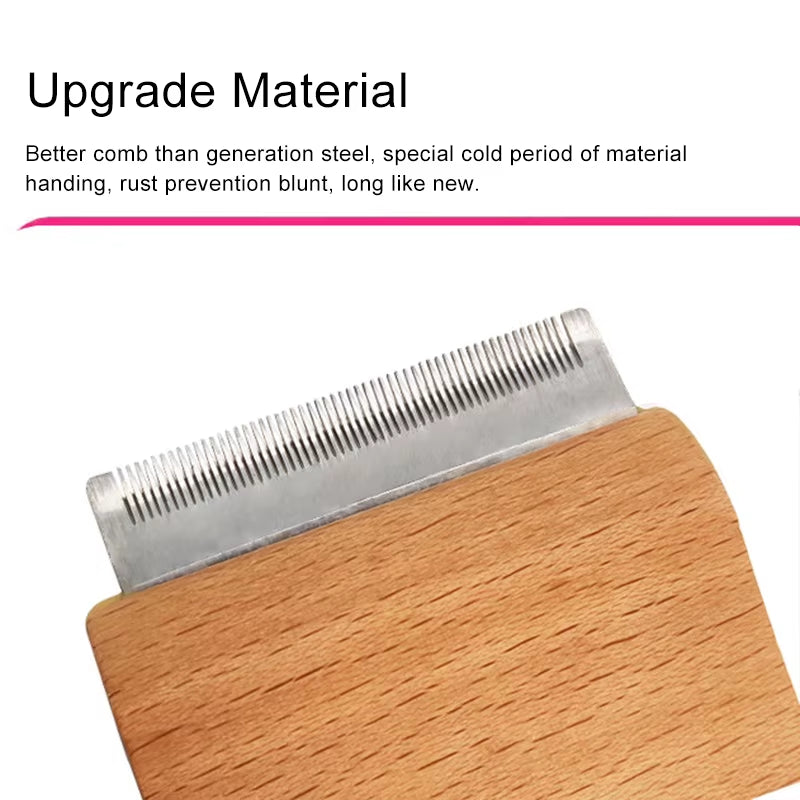 Wood Grooming Dog Brush Deshedding Professional Pet Wooden Ergonomic Design Horse Brush Pet Hair Removal Comb Pet Manufacturer