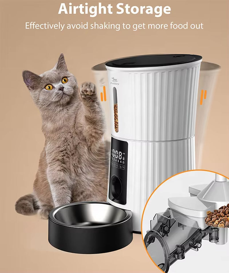 Best Selling Smart Pet Feeder Automatic Cat with Stainless Steel Slow Feeder Dog Bowl 4L for Cats and Dogs Timing Feeder