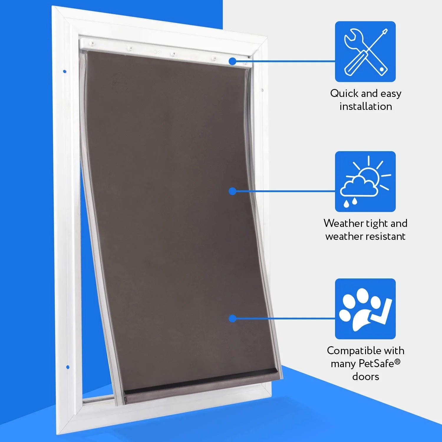 Dog Door Flap - Compatible with Petsafe Freedom Doggie Doors - Large