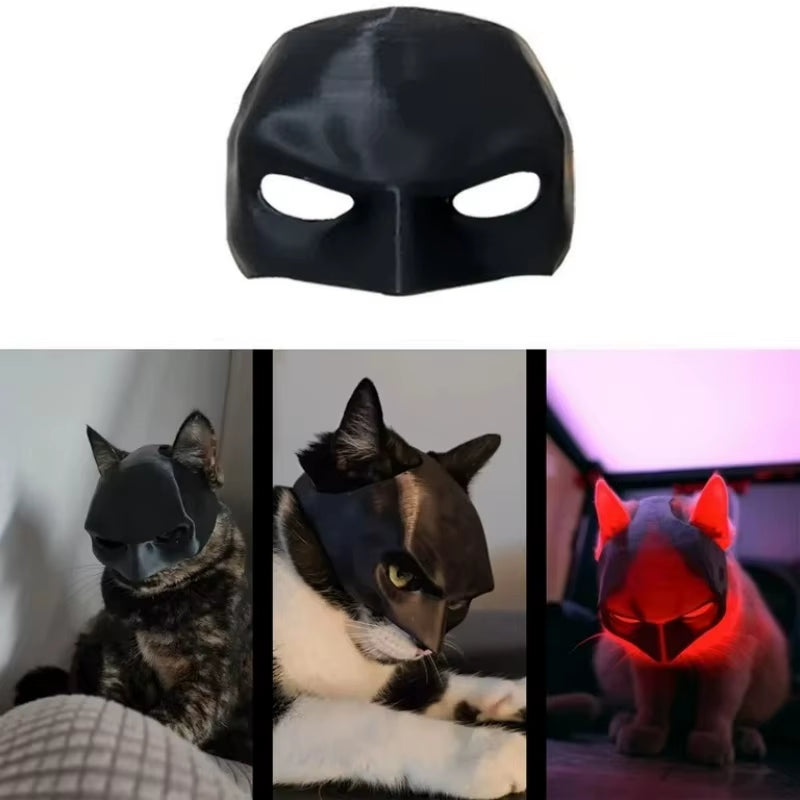 Matte Bat Design Cat Mask - Stylish Cosplay Accessory for Pets, Ideal for Daily Decor and Parties