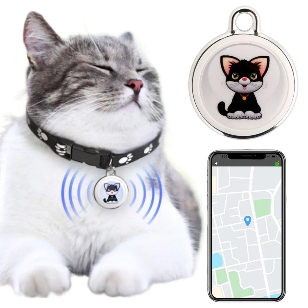 Pet Anti-Lost GPS Tracker Bluetooth-Compatible Smart Wearable Waterproof Locator Real-Time Tracking Dog Cat Collar Find Device