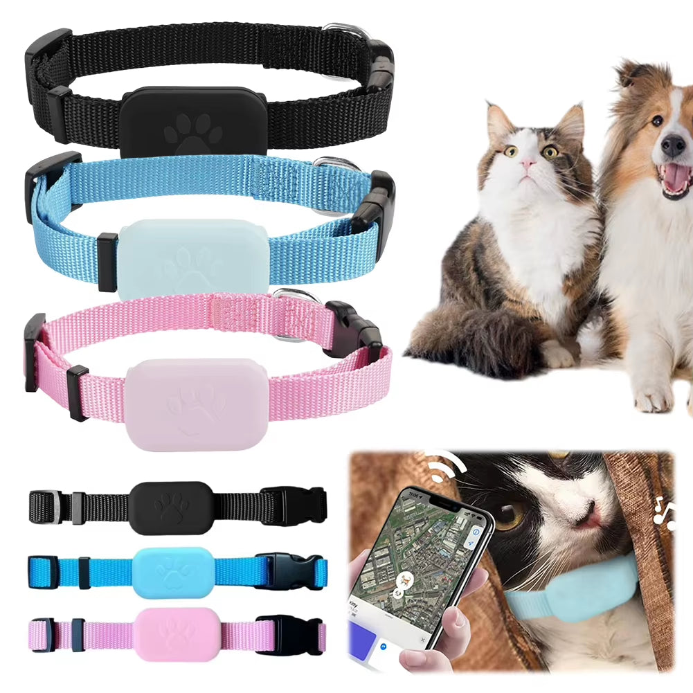 Dog Tracker with Adjustable Collar Smart Pet Locator Cat Tracker for Dogs and Cats