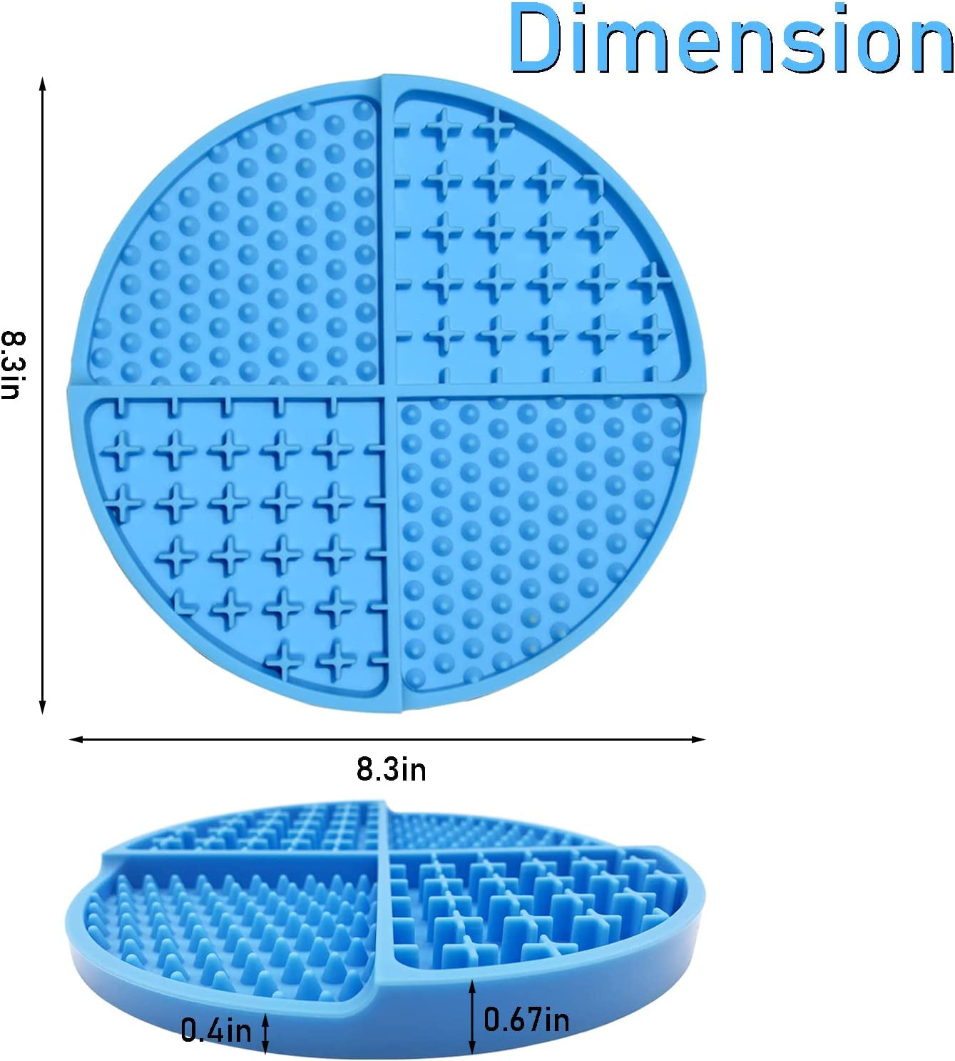 Slow Feeder Bowl Mat for Dogs and Cats, Licking Mat for Dog Anxiety Relief, Cat Peanut Butter Lick Pad, Dog Enrichment Toys for Boredom Reducer, Dog Treat Mat for Bathing Grooming